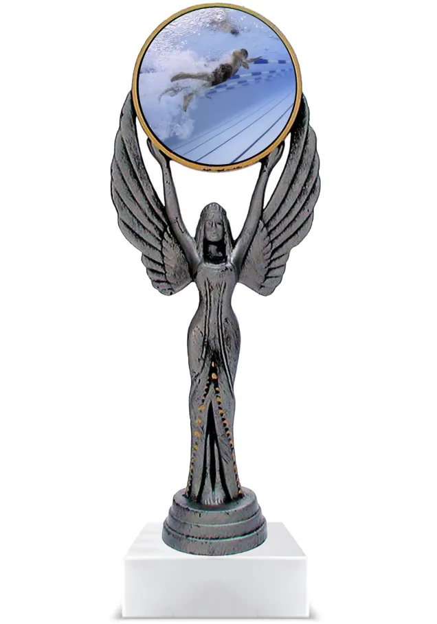 Personalisierte Schwimmtrophäe aus Kunstharz