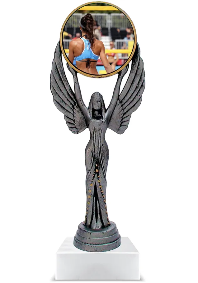 Personalisierte Beachvolleyball-Trophäe aus Kunstharz
