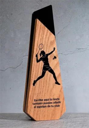 Badminton-Pokal aus Holz