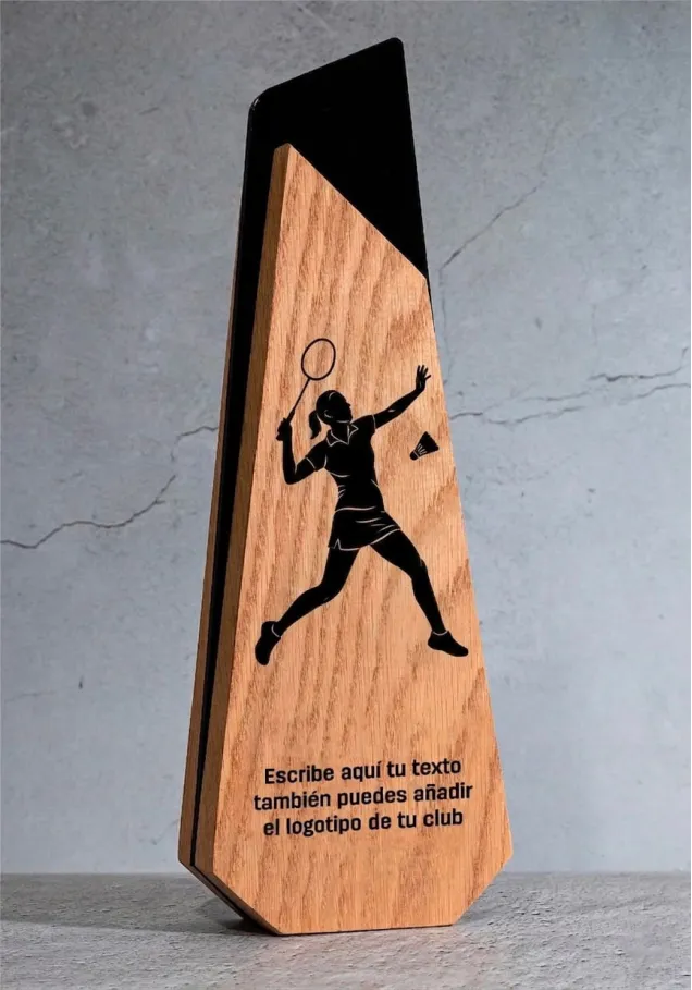 Badminton-Pokal aus Holz