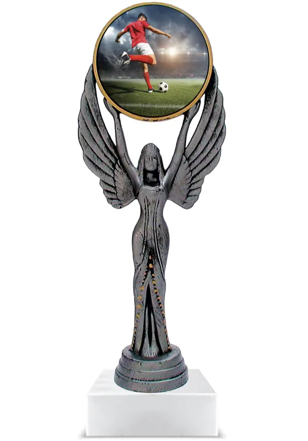 Personalisierter Fußballpokal aus Kunstharz
