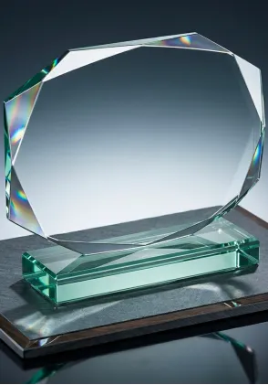 Stille rechteckige Kristalltrophäe