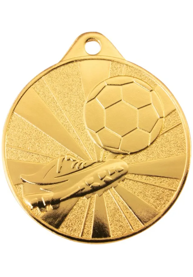 Fußballmedaille mit geprägtem Stiefel