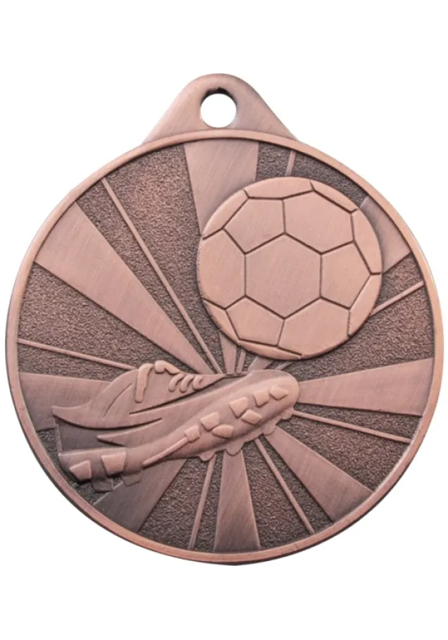Fußballmedaille mit geprägtem Stiefel