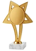 Trofeo de estrella dorado con disco central Thumb