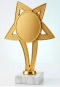 Trofeo de estrella dorado con disco central Thumb