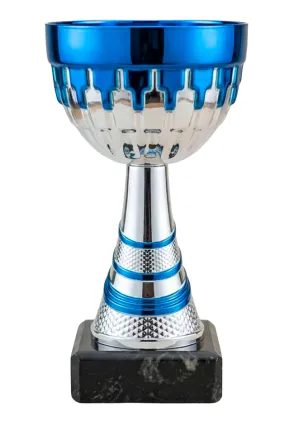 Metallicblauer Pokal – Sporttrophäe für Meisterschaften und Turniere