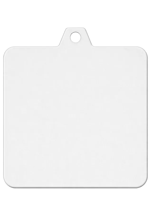 Quadratische Metallmedaille