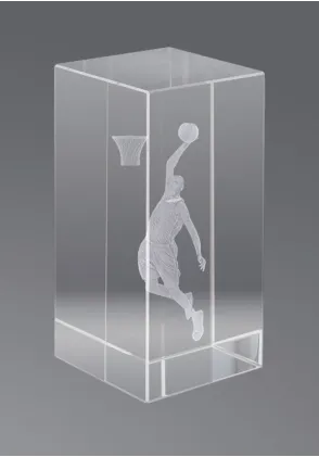 3D-Kristall-Trophäe Basket Männer