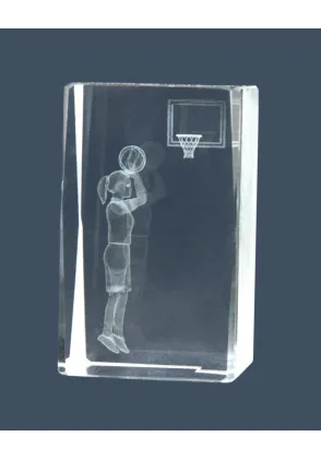 3D-Kristall-Trophäe Basket weiblich