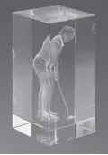 Trofeo cristal 3D Jugador Golf Femenino Thumb