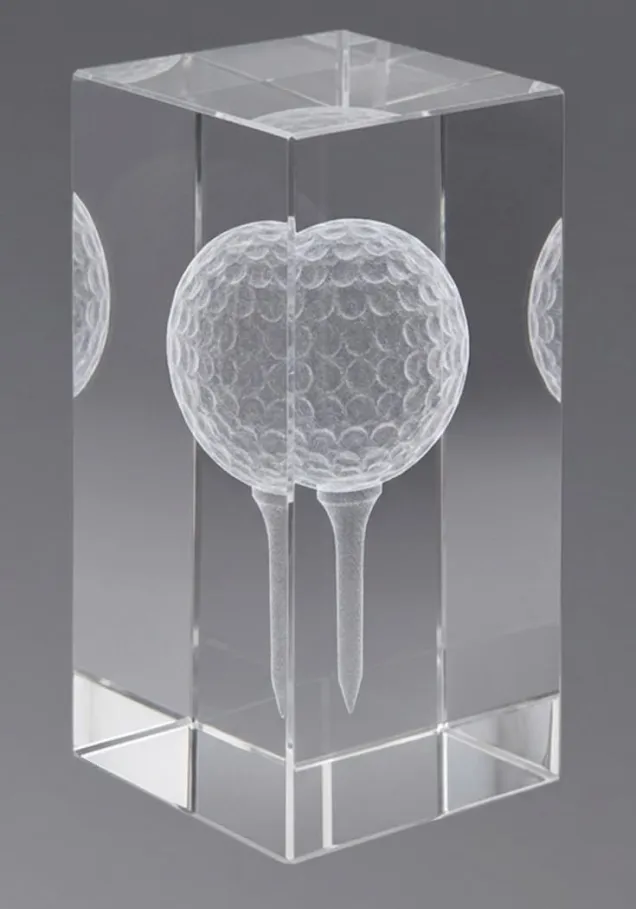 3D-Kristall-Trophäe Golf