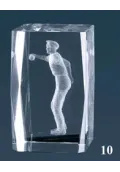 Trofeo cristal 3D Jugador Petanca Thumb