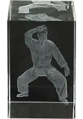 Trofeo cristal 3D Karate-1 Thumb