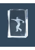 Trofeo cristal 3D Jugador Bolos Thumb
