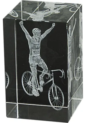 3D-Kristall-Trophäe Radfahren