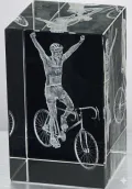 Trofeo cristal 3D Ciclismo Thumb