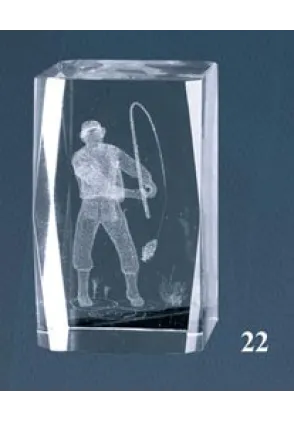 3D-Kristall-Trophäe Angeln