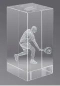 Trofeo cristal 3D Jugador Masculino Pdel Thumb