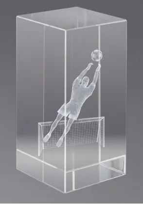 3D-Kristall-Trophäe Torwart