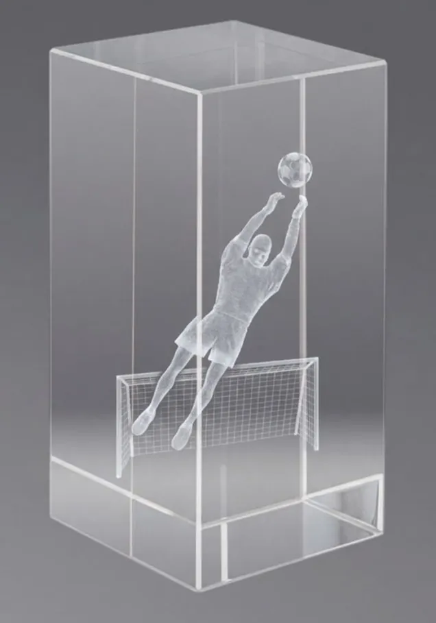3D-Kristall-Trophäe Torwart