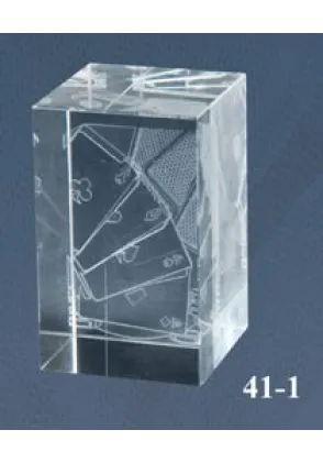 3D-Kristall-Trophäe Card Poker