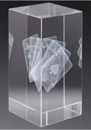 3D-Kristall-Trophäe Card Poker