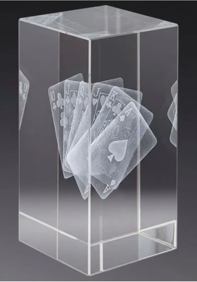 3D-Kristall-Trophäe Card Poker