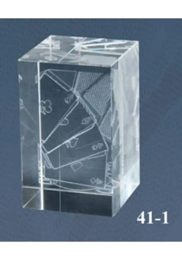 3D-Kristall-Trophäe Card Poker