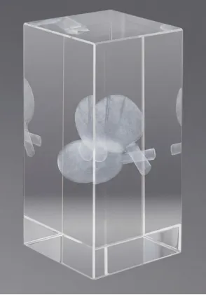 Ping Pong 3D-Kristall-Trophäe
