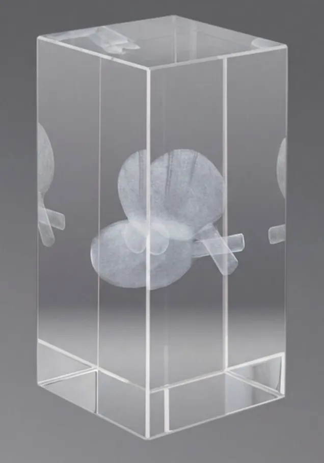 Ping Pong 3D-Kristall-Trophäe