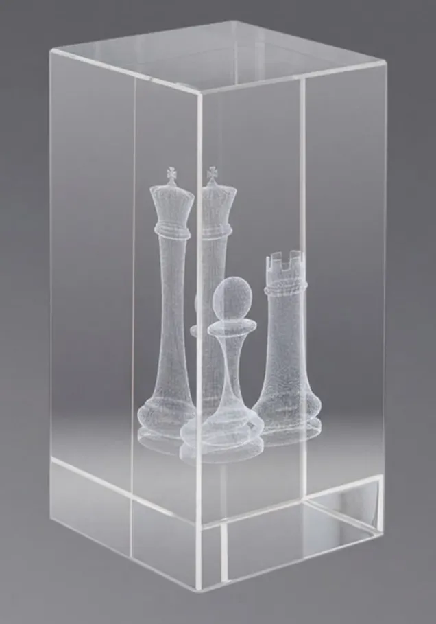 3D-Kristall-Trophäe Schach