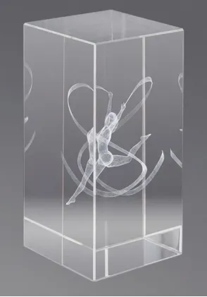 3D-Kristall-Trophäe Gymnastik