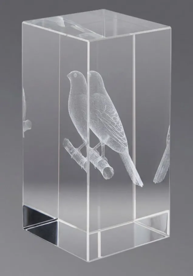 3D-Kristall-Trophäe Vögel