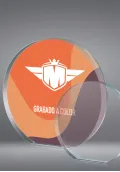 Trofeo de cristal circular Color Thumb