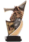 Trofeo resina aplique caballos Thumb