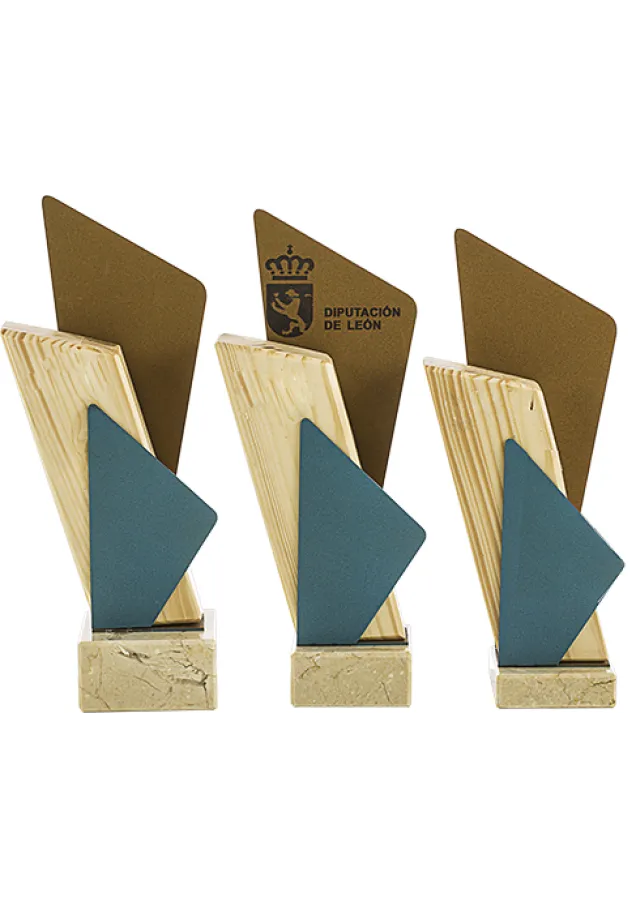 Multicolor Holz-Metall-Trophäe
