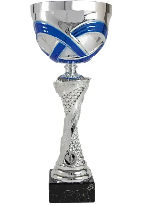 Trophy silber-blaue Glassäule
