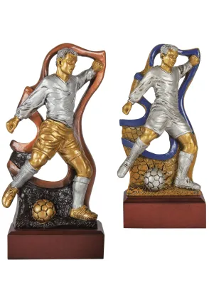 Fußball-Trophäen in Gold und Silber