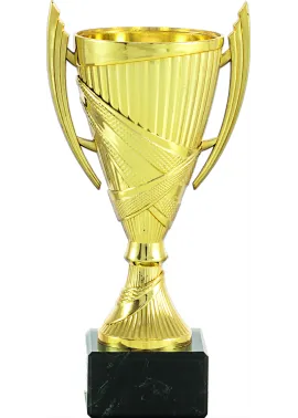Trophäe Tasse Kegel Farbe Gold Griffe