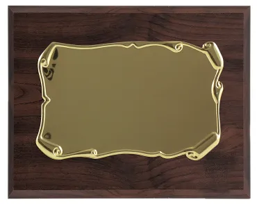 Tribute-Platte-Formrolle gerollter goldener Walnussstandplatz