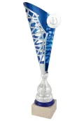 Trophäe Cup Half Cone Silber/Blau Thumb