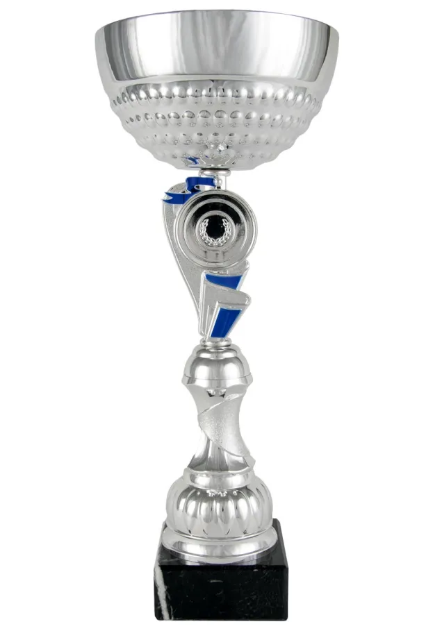 Trofeo Stoff mit blauen Akzenten