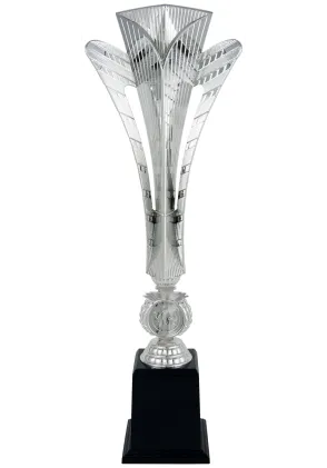 Halbschalenkegel Silber/Orange Schrank