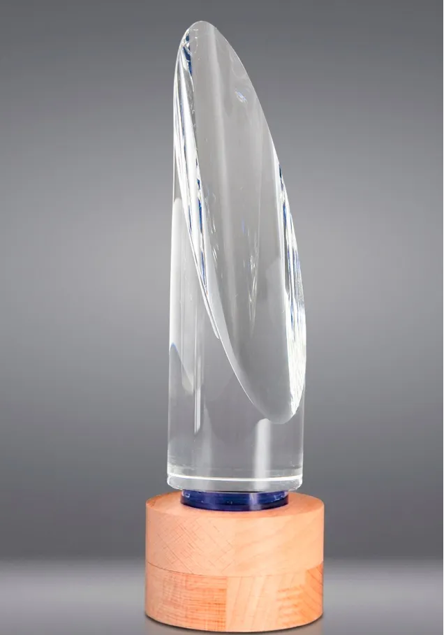 Trophäenform mit kreisförmigem Prisma und Sockel