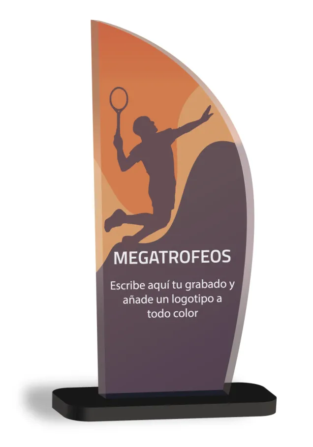 Badminton-Trophäe in Methacrylat