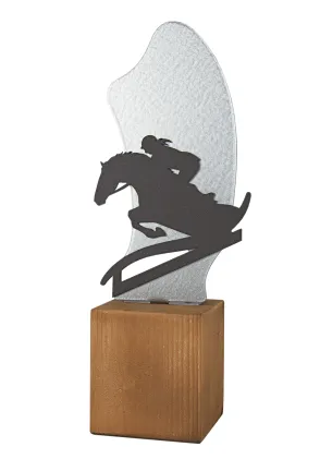Trophäenfigur Pferdegalopp Bronze