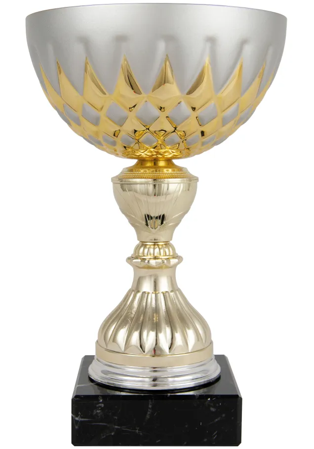 Zweifarbige Kugelschale Gold/Silber