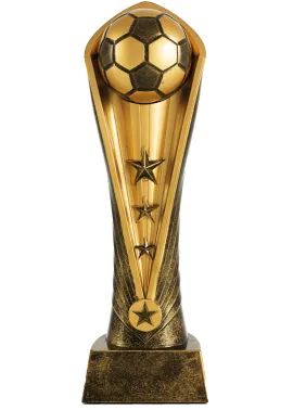 Trophäe Fußball ball gold harz