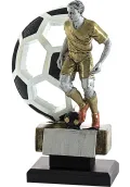 Trofeo figura fútbol con balón de fondo-1 Thumb